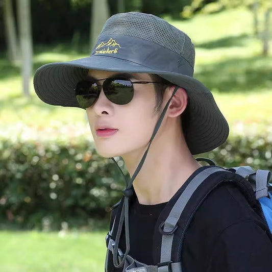 Bucket Hat Men's Summer UV Protection Outdoor Travel GlamzKart