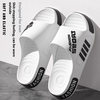 Men's Summer Wear Platform Slippers White GlamzKart