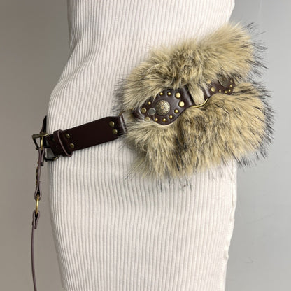 Fur Belt Retro Easy Matching Plush Waist Chain Waist Seal Waist Decorations Style 24 GlamzKart