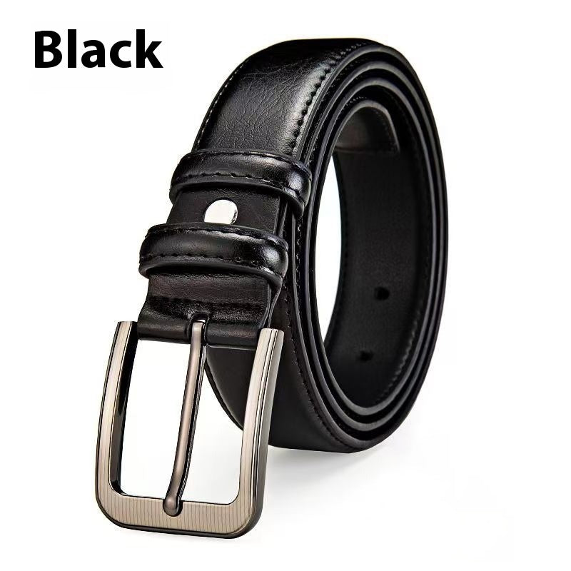 Youth Simplicity All-match Pin Buckle Pant Belt Black GlamzKart
