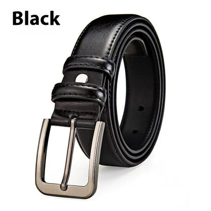 Youth Simplicity All-match Pin Buckle Pant Belt Black GlamzKart