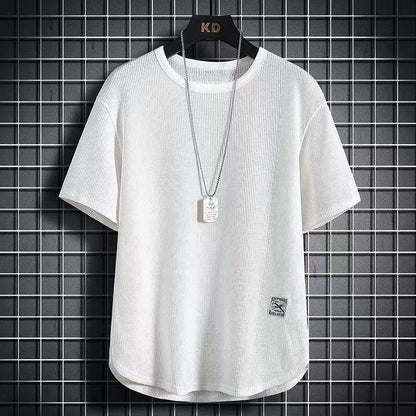 Thin Bottoming Shirt Breathable And Loose Top White GlamzKart
