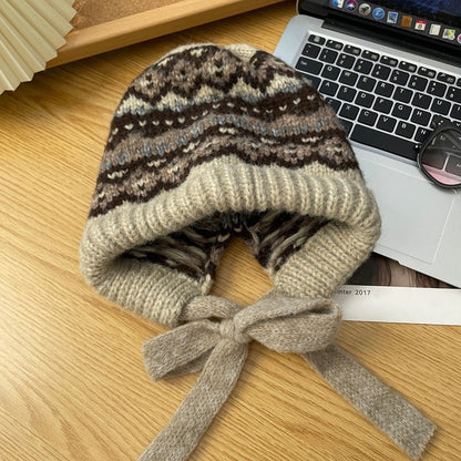 Winter Vintage Hat Bag Cap Warm Ear Protection Wool Hat GlamzKart