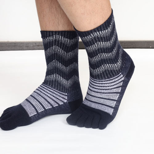 Wool Toe Socks Autumn And Winter Thickened Dark Blue GlamzKart