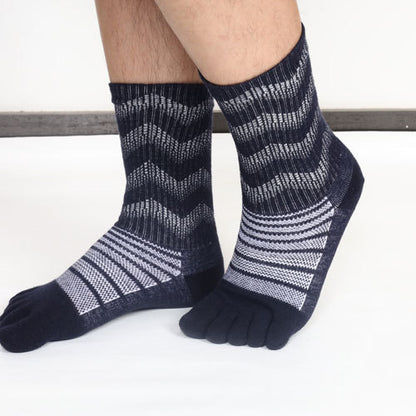 Wool Toe Socks Autumn And Winter Thickened Dark Blue GlamzKart