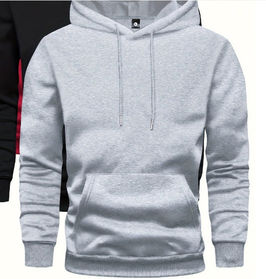 Men's Solid Color Hoodie With Pocket GlamzKart