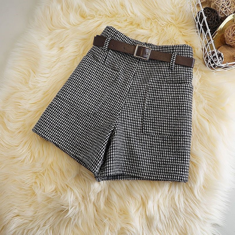 Fashionable All-match Slimming Woolen Wide-leg Pants GlamzKart