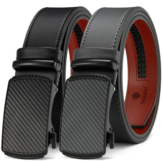 Men's Belt Hot-selling Film Alloy Automatic Buckle Leather GlamzKart