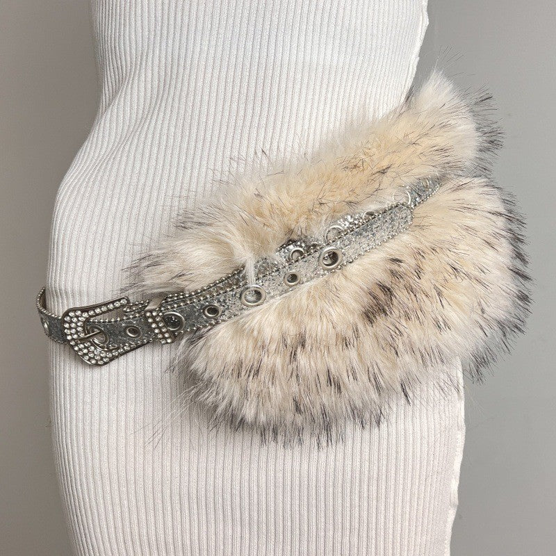 Fur Belt Retro Easy Matching Plush Waist Chain Waist Seal Waist Decorations Style 30 GlamzKart