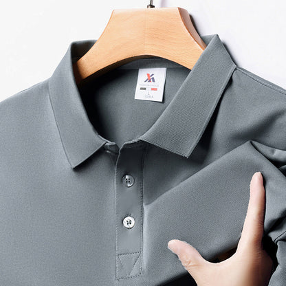 Korean Casual Loose Lapels T-shirt Men Gray GlamzKart