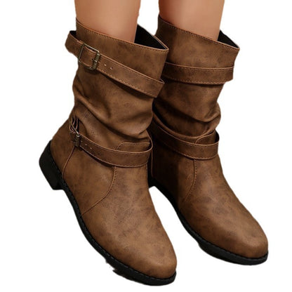 Fashion Plus Size Mid Short Boots Women GlamzKart