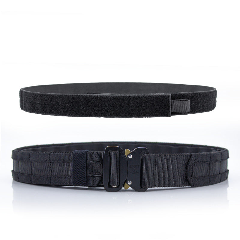 Quick Release Nylon Waistband Men's Outdoor Training Casual Woven Black GlamzKart
