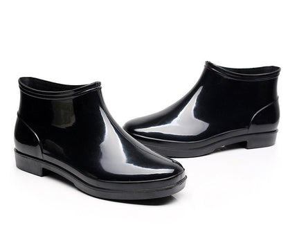 Men's Short Tube Plus Size Low-top Non-slip Rain Boots GlamzKart