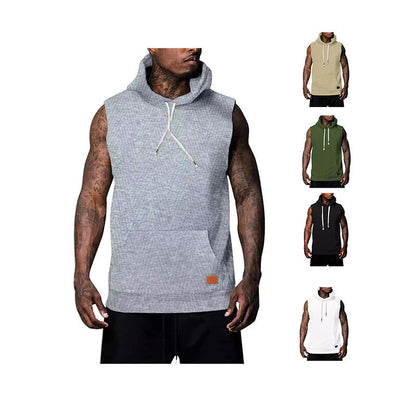 Sleeveless Vest Top Men's Waistcoat Hooded GlamzKart