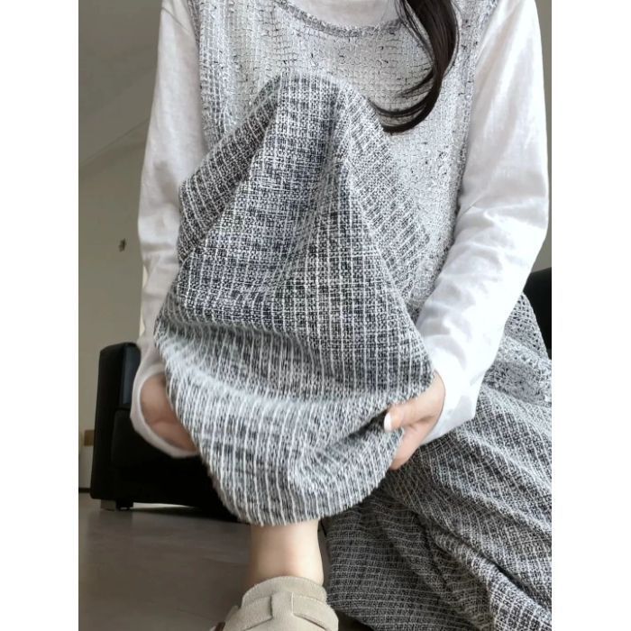 Atmosphere Gray Plaid Women Loose And Idle Slimming And Wide Leg Casual Pants GlamzKart
