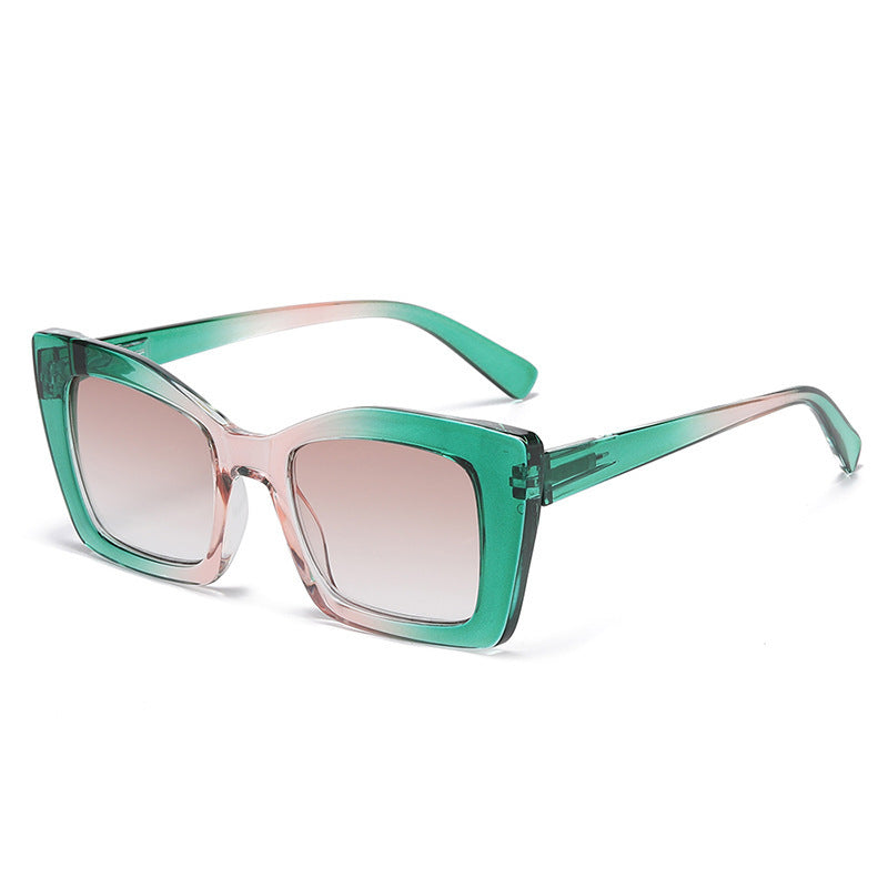 Large Frame Progressive Color Female HD Presbyopic Glasses For The Elderly Plain Green GlamzKart