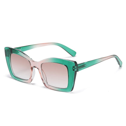 Large Frame Progressive Color Female HD Presbyopic Glasses For The Elderly Plain Green GlamzKart