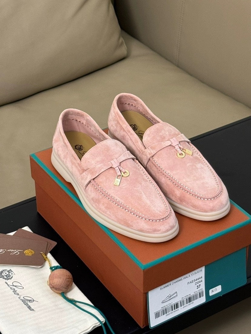 Rubber Platform Peas Oversized Shoes Light pink GlamzKart