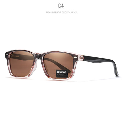 Logo-free Sunglasses Casual Square Polarized Glasses C4 GlamzKart