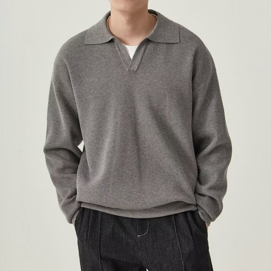Men's Solid Color Loose Long Sleeves GlamzKart