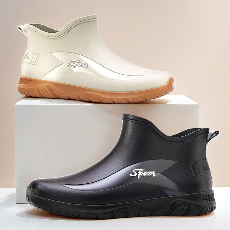 Fashion Non-slip Flat Short Rubber Boots Men GlamzKart