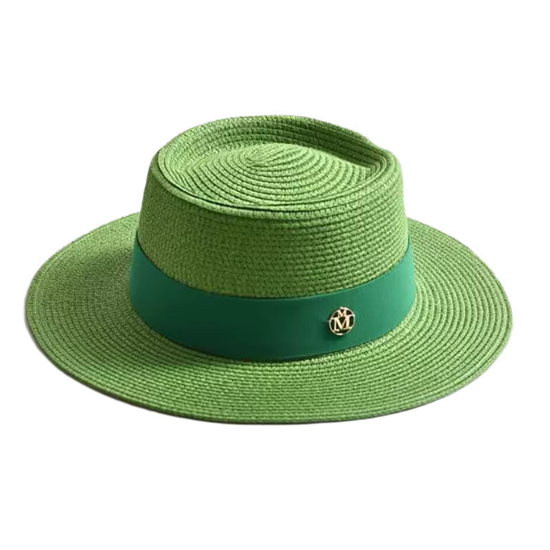 Foldable Beach Seaside Vacation Sun Hat Green M GlamzKart