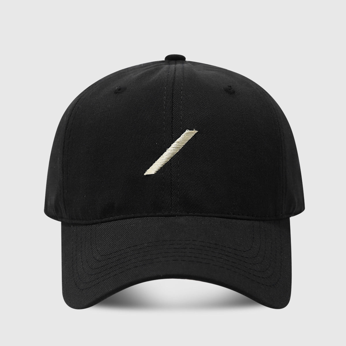Early Spring Baseball Cap With Big Face And Small Curved Brim Soft Top Black Adjustable GlamzKart