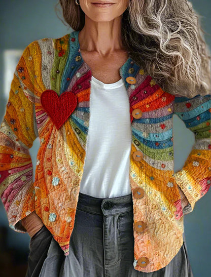 Women's Printed Wear Cardigan Knitted Coat SJW002 GlamzKart