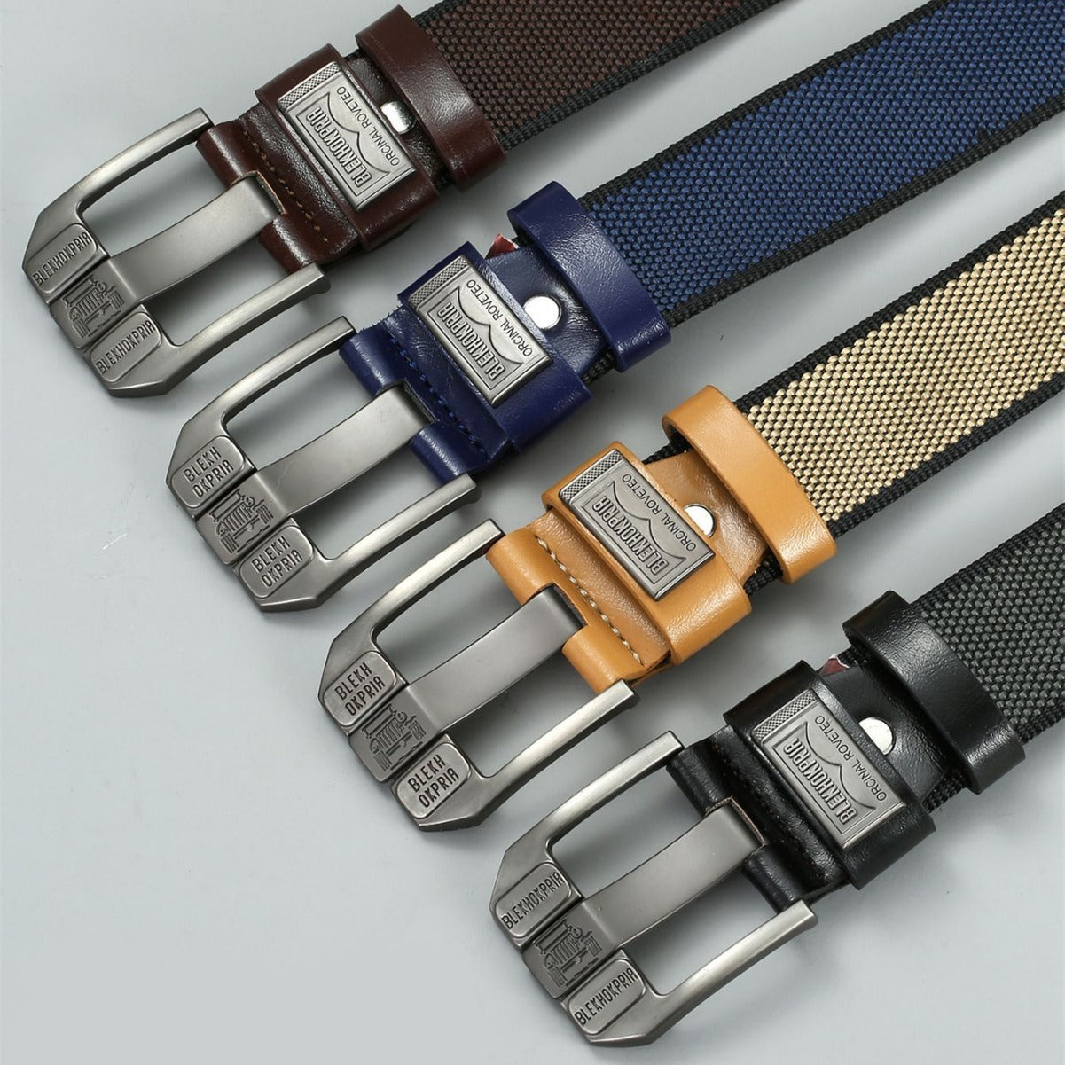 Pin Buckle Canvas Belt Cargo Pants Casual Retro Decorative Belt Fashion Men GlamzKart