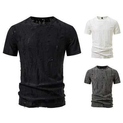 Simple Half Sleeve Men's Tops Loose GlamzKart