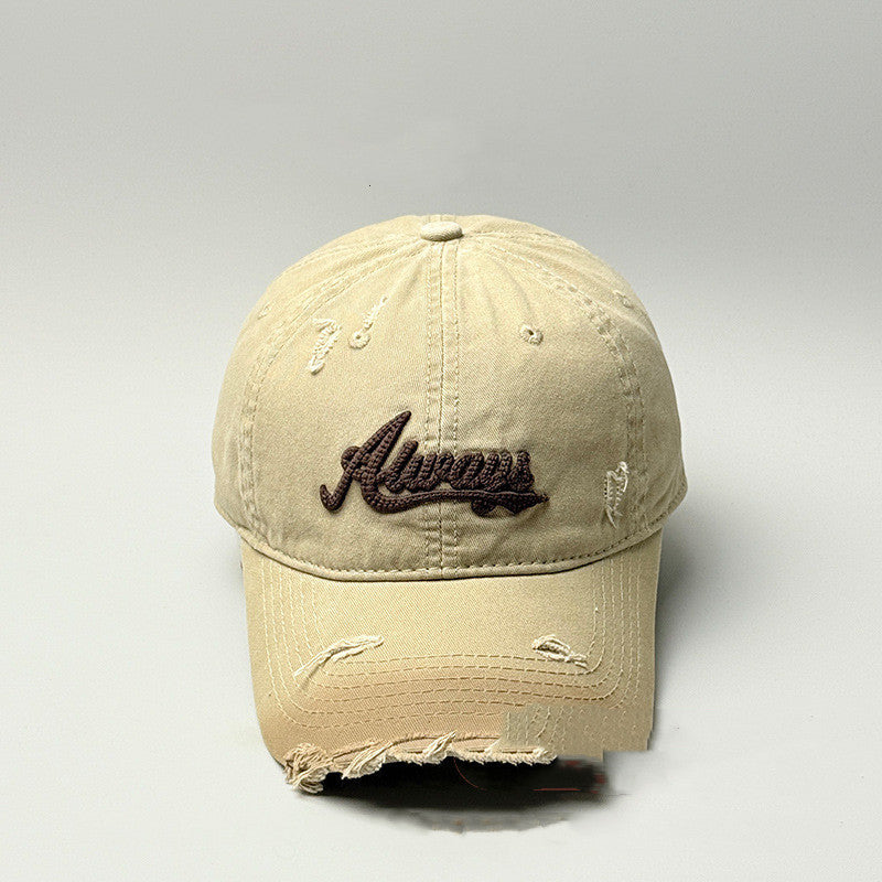 Retro Worn Looking Washed-out Sun Hat Khaki Adjustable GlamzKart