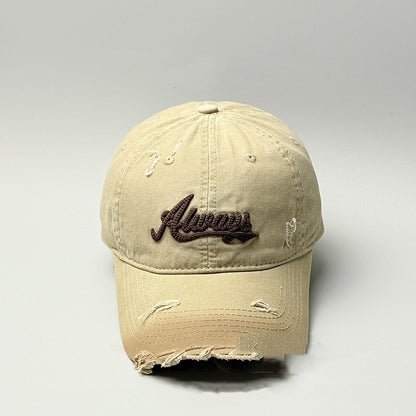 Retro Worn Looking Washed-out Sun Hat Khaki Adjustable GlamzKart