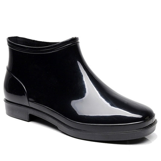 Men's Short Tube Plus Size Low-top Non-slip Rain Boots GlamzKart