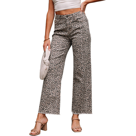 Women's European And American Personalized High Waist Frayed Jeans GlamzKart
