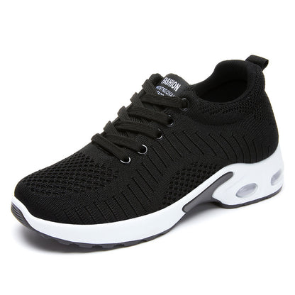 Mesh Air Cushion Shoes Running Shoes Sneaker Black GlamzKart