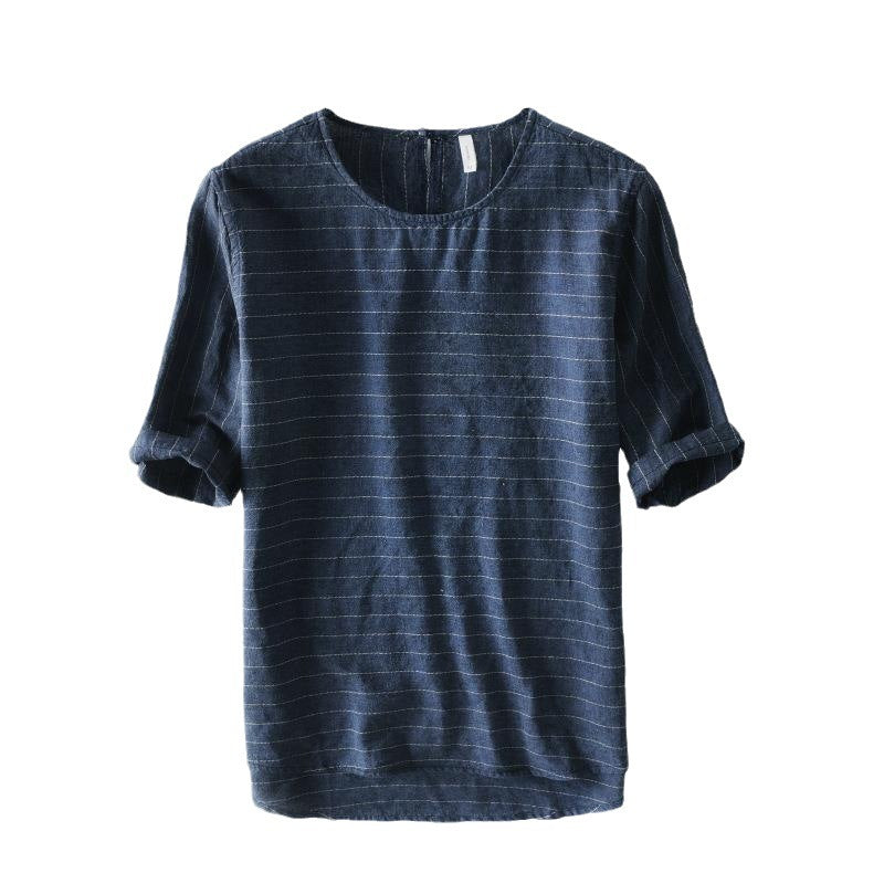 Chinese Style Simple Casual Short-sleeved T-shirt For Men GlamzKart