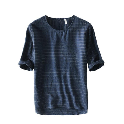 Chinese Style Simple Casual Short-sleeved T-shirt For Men GlamzKart