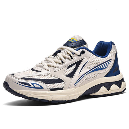 Flying Woven Breathable Increased Fashionable Soft Sports Men's Shoes Gray And Blue GlamzKart
