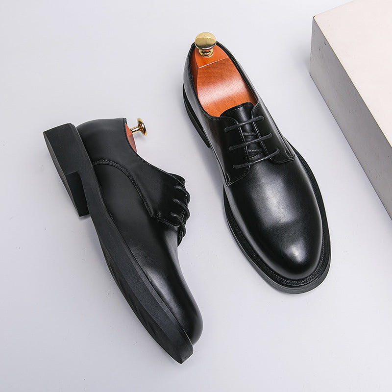 Men's British-style Korean-style Business Leather Shoes GlamzKart