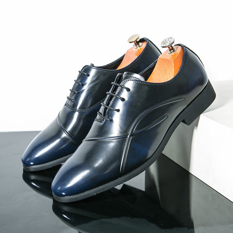 Outdoor Travel Fashion Personalized Men's Leather Shoes 1998 Blue Leather Shoes GlamzKart