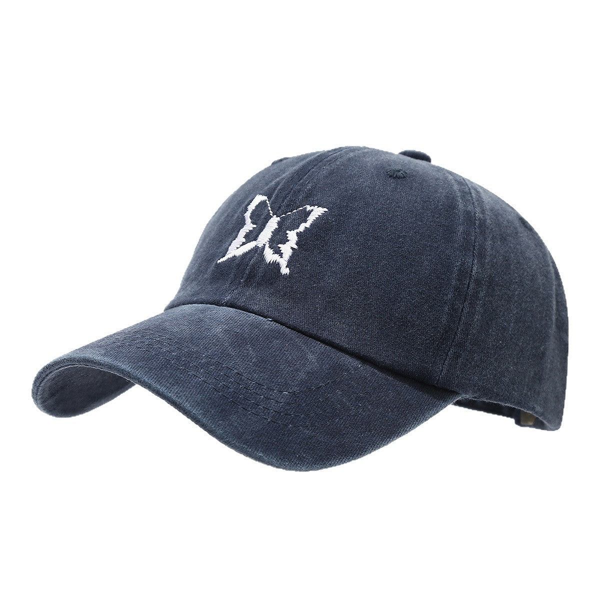 Soft Top Casual Peaked Cap Butterfly Embroidered Sun Hat GlamzKart