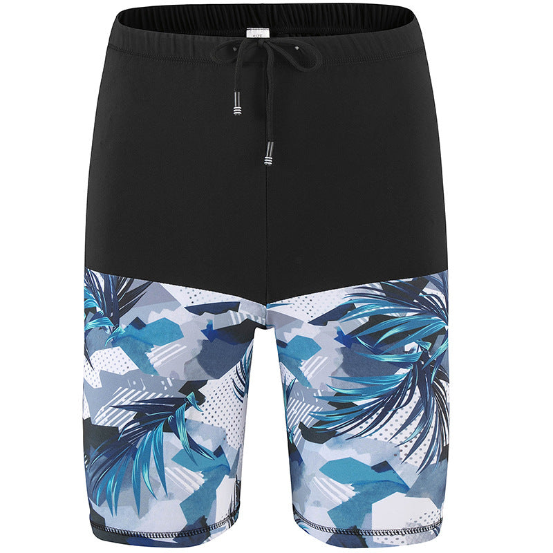 Surfing Suit Men's Long-sleeved Swimsuit Quick-drying Printed Cropped Pants GlamzKart