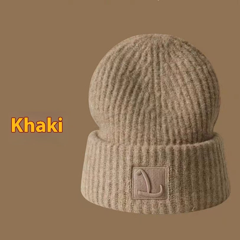 Autumn And Winter Warm-keeping And Cold-proof Ear Protection Beanie Hat Makes Face Look Smaller Knitted Hat GlamzKart