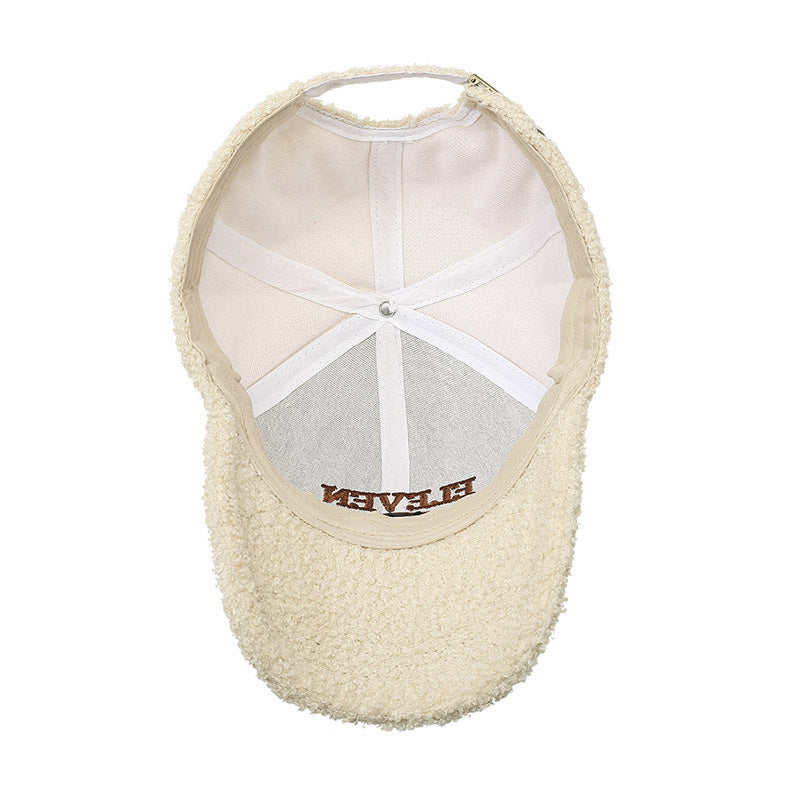 Winter Lambskin Thickened Warm Baseball Cap GlamzKart