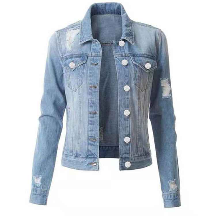 European And American Hole Lining Short Sleeve Women Women's Cowboy Coat