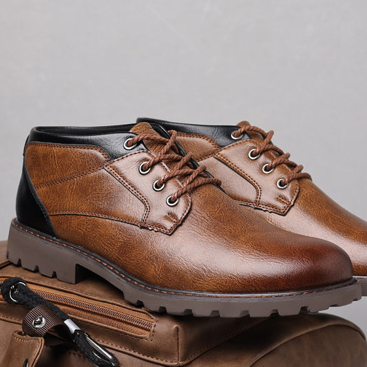 HPIOPL4999 Martin Boots Men's Boots Plus Size Lace Up Low Top GlamzKart