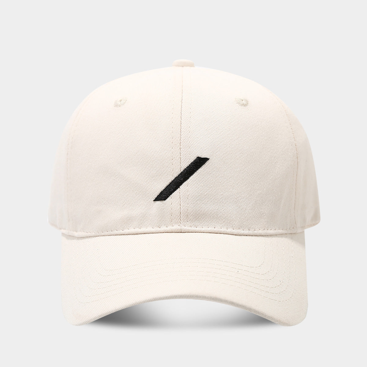 Early Spring Baseball Cap With Big Face And Small Curved Brim Soft Top Beige Adjustable GlamzKart