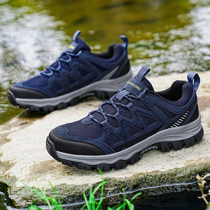 Camping Sports Running Wear-resistant Hiking Shoes Blue GlamzKart