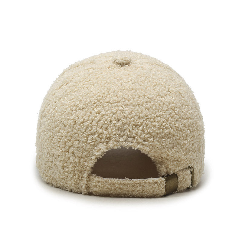 Winter Lambskin Thickened Warm Baseball Cap GlamzKart