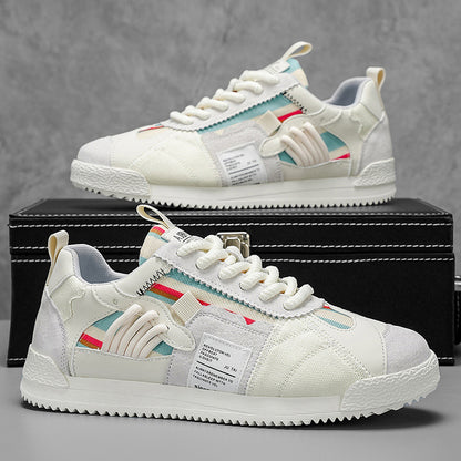 Summer Thin Men's Mesh Breathable Sneakers YZ5933 White GlamzKart
